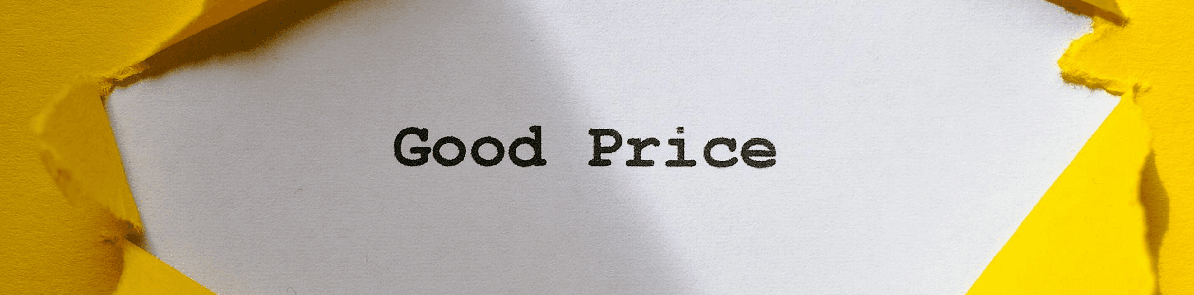 A banner with the text Good Price